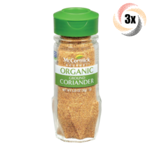 3x Shakers McCormick Gourmet Organic Ground Coriander Seasoning Non GMO | 1.25oz - £21.30 GBP