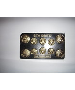 Military Insignia Metal Eagle Blazer Buttons Gold - $39.99