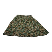 Liz Claiborne A-Line Skirt Women&#39;s 14 Green Floral Polyester Lined Lace ... - $24.91