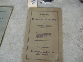 1928 Booklet - PA Bankers Association - Banking and Elementary Economics - $16.83