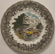 W.H. GRINDLEY Staffordshire Country Style Engraved Vintage 70s Dinner Plate 10&quot; - £8.64 GBP