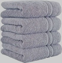 4 Pack Extra L Jumbo Bath Sheets 100% Premium Cotton Soft Gray Towel 500 GSM - £19.92 GBP