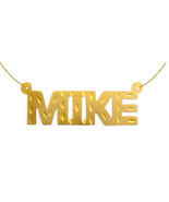 Name Necklace 24K Gold Plated Sterling Silver Personalized Name Necklace with Na - $44.99