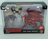 Dungeons &amp; Dragons Die-Cast Metal 3 Pack Figures Red Dragon Ogre Beholde... - $29.69