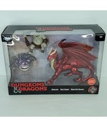 Dungeons &amp; Dragons Die-Cast Metal 3 Pack Figures Red Dragon Ogre Beholde... - £23.67 GBP