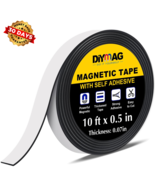 Magnetic Strip Tape Flexible Roll Adhesive Backing Strong Sticky Magnet ... - $20.42 CAD