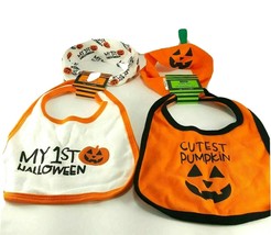 Halloween baby bib headband Set My 1st Halloween And Cutest Pumpkin Lot ... - $14.84