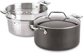 (2) All-Clad H911S374 Essentials Nonstick 7-qt  Multipot with Insert - £52.30 GBP