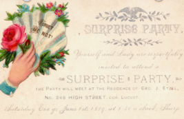 Lockport New York Antique Party Ticket Card Invitation George Etzel - $23.86