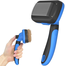 Self Cleaning Shedding Brush for Dogs &amp; Cats, Skin Friendly Cat Brush, Dog Groom - £10.78 GBP