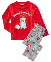 $24 Family Pajamas Matching Kids Happy Pawlidays Pajama Set - $15.29