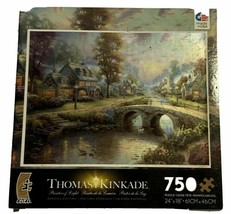 Thomas Kinkade Painter of Light Metallic &quot;Sunset on Lamplight Lane&quot; 750p... - £15.06 GBP