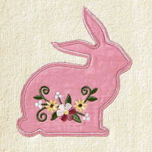 Easter Bunny Hand Towels Embroidered Guest Bathroom Guest Room Set of 2 ... - £30.66 GBP