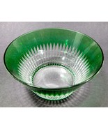 Green cased glass cut to clear finger bowl Dorflinger ? - £38.41 GBP