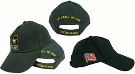 Us Army Strong Army Of One Star Green Hat Cap (Embroidered With Usa Patch) (Ruf) - £20.33 GBP