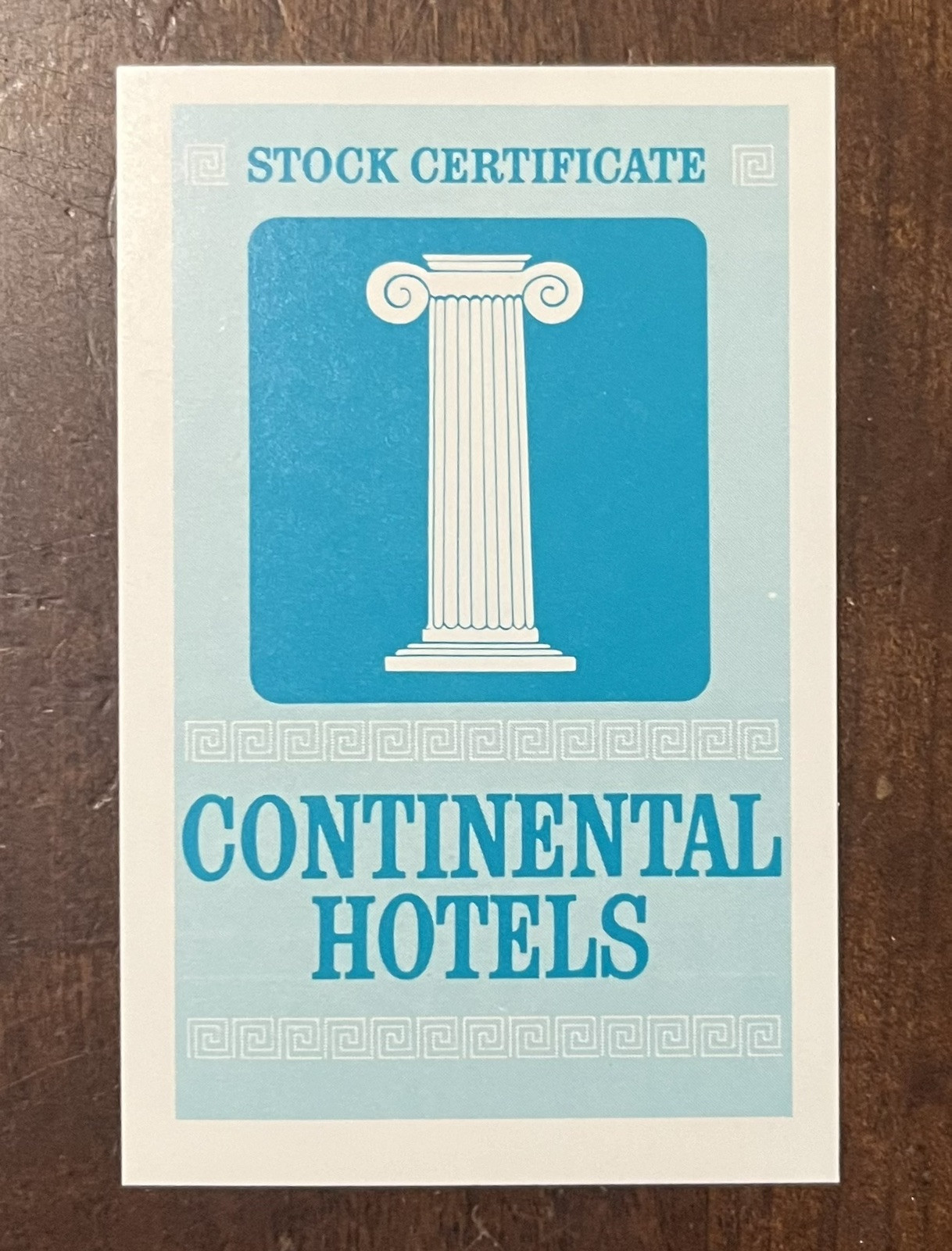 1962-95 ACQUIRE Game Parts Original 1976 Continental Hotels Stock Certif... - $1.43