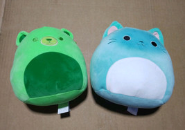 Squishmallows Original 8” Green &amp; Blue Plush Stuffed Animal Toy 2pcs BUNDLE USED - $18.62