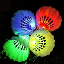 Novelty Place Led Badminton Shuttlecock Set Lighting Birdies Glow (4 Pack) - £8.06 GBP