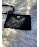 Coach black wristlet older style clutch card wallet purse - $44.55