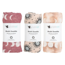 Designer Bums Organic Premium Muslin Swaddle Celestial 3 Pack - £146.47 GBP