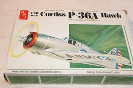 1/48 Scale AMT, Curtiss P-36 Hawk Airplane Model Kit, #T645 open box - £31.90 GBP