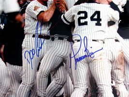 Mariano Rivera Doc Gooden Jim Leyritz 1996 Wsc Signed Auto Vtg 11 X 14 Photo Jsa - £197.37 GBP