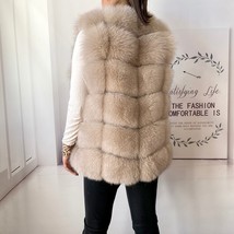 2023 New Women&#39;s Winter Real Coat High Quality  Natural Vest Fashion Luxurious W - £301.98 GBP