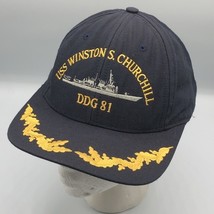 Vintage USS Winston S Churchill DDG 81 Snapback Adjustable Cap Hat Made ... - $29.69