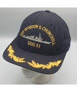 Vintage USS Winston S Churchill DDG 81 Snapback Adjustable Cap Hat Made ... - $552.33 MXN