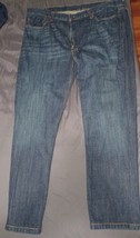 Levi&#39;s 514 jeans mens 40 X 32 loose straight dark wash denim blue zip closure - £18.21 GBP