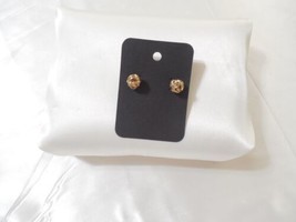 INC 3/8&quot; Gold Tone Knot Stud Earrings B2023 - £6.77 GBP