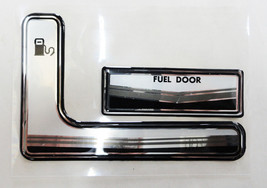 Vintage 80&#39;s 90&#39;s Automotive Fuel Door Scratch Guard Accent Trim SQUARE LH MOUNT - £15.94 GBP