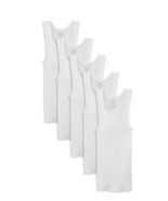 Fruit of the Loom Boys&#39; Tagless White Tank Tops, Pack of 5, Size Medium ... - £11.23 GBP