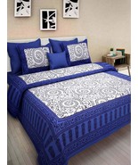 Rastogi Handicrafts Double Bedsheet Queen Size Tapestry Printed with 2 P... - $23.51