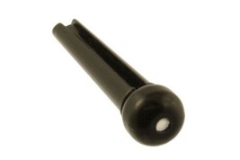 Allparts Plastic Bridge Pins, Black with White Dot, 6pc - £3.97 GBP