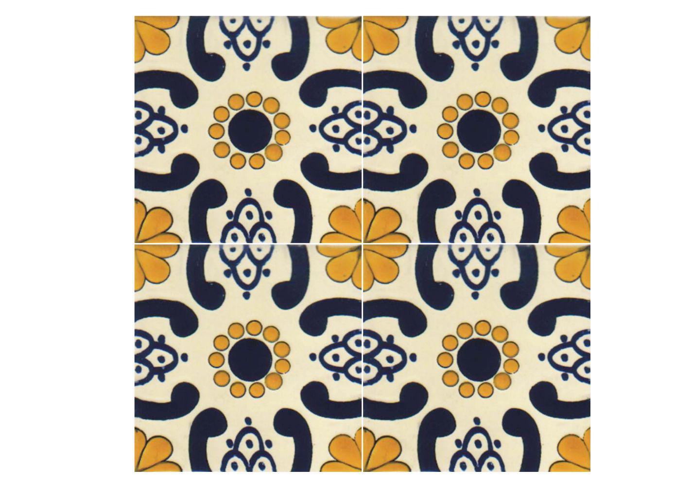 POOL TILES Mexican Talavera Ceramic Frost Proof Handcrafted Tiles - Rosa... - $199.00