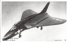 Douglas XF4D SKYRAY  Jet Fighter US Navy Vintage Postcard (D9) - £4.36 GBP