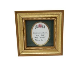 Vintage Frabrications Small Grandmother Plaque Gold Frame Made in USA - £9.44 GBP