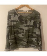 Cyrus Women’s  Green Camouflage Dolman Sleeve Pullover Top Size M - £11.88 GBP