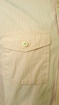 Vintage Eddie Bauer Men's Pink Blue Striped Button Up Shirt Size S Long Sleeve - $14.84