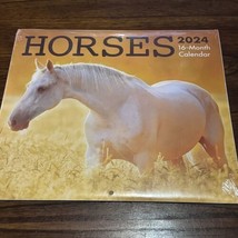 2024 Wall Calendar Horses 11x20 inches Opened - £5.01 GBP