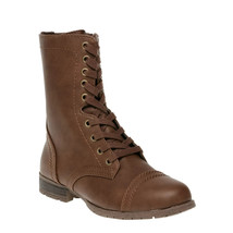 Women&#39;s Time and Tru Lace Up Boot, Cognac Size 8W - $31.67