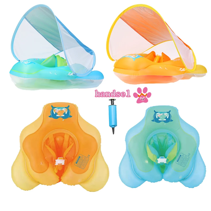 Baby Float Kid Circle Swimming Infant Children Inflatable Canopy Water Outdoor - £30.75 GBP+