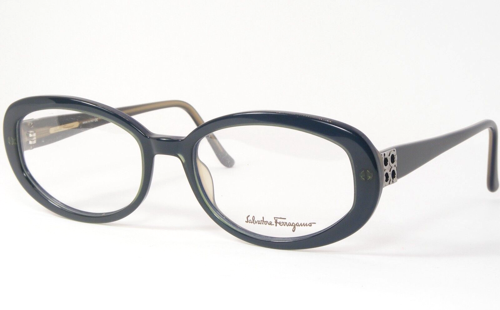 Salvatore Ferragamo 2516 189 Vert Bleu Unique Rare Lunettes 54-18-135mm ... - $176.22