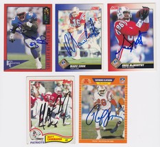 New England Patriots Signed Autographed Lot of (5) Football Cards - Cava... - $14.99