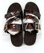 Vionic Skylar  Brown Tortoise Shell Slides Sandals Size US 8 preowned - £19.69 GBP