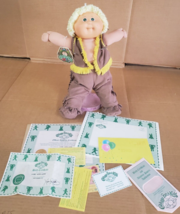 1985 Coleco Cabbage Patch Kids Blonde Blue eyes head mold 3 Native American - £73.70 GBP