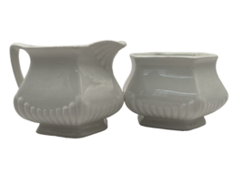 Vintage Wm Adams &amp; Soms Micratex Creamer and Sugar Bowl - $18.99