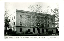 RPPC 1940s Kimballl County Court House - Kimball, Nebraska NE UNP Postcard P9 - £7.67 GBP