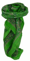 Mulberry Silk Traditional Square Scarf Nima Citron Vert by Pashmina &amp; Silk - £19.17 GBP